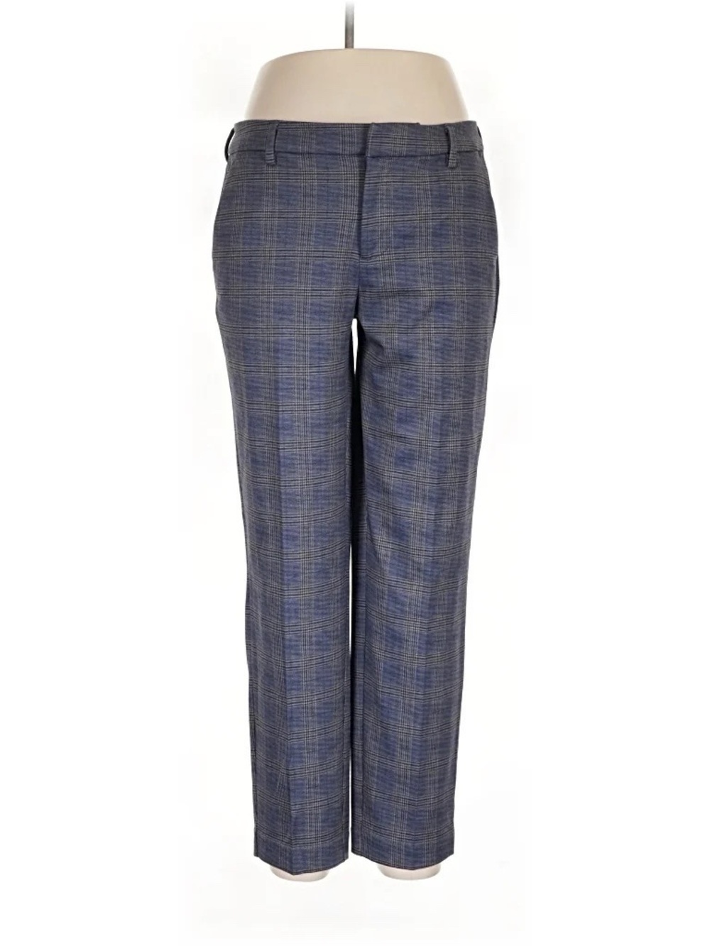 Liverpool Los Angeles Kelsey Trouser Pants - Navy and Khaki Plaid - Size 12/31